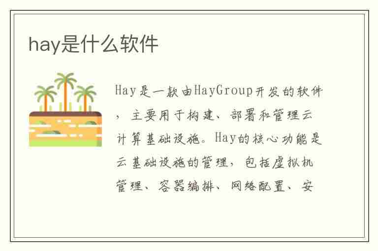 hay是什么软件(HAY是什么软件)